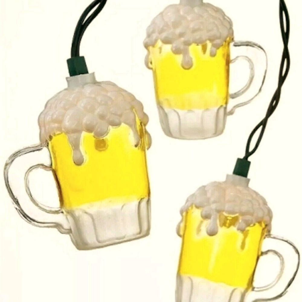 Kurt Adler beer stein string lights